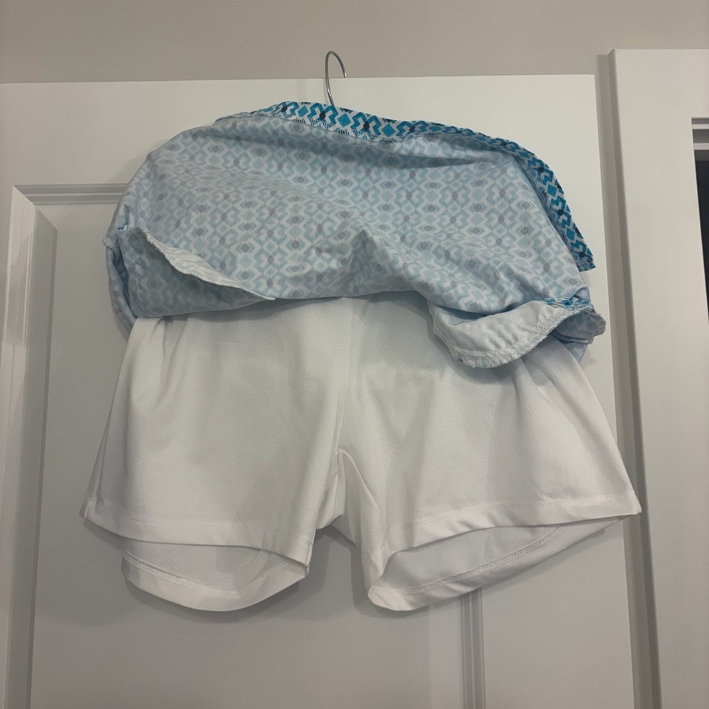 Ruby Rd. Blue Geometric Mini Skirt - Picture 7 of 8